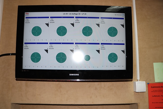 Ergebnisanzeige am Stand